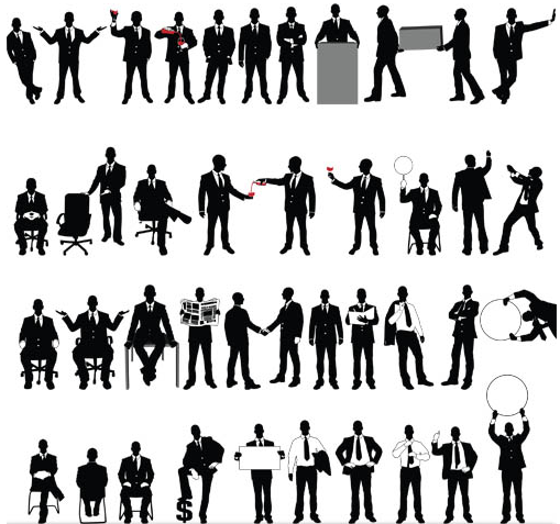 Business People Silhouette Vector