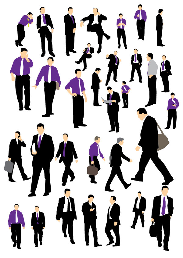 Business People Silhouette Vector