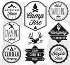 Camping Retro Vector Badges