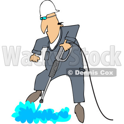 Cartoon Pressure Washer