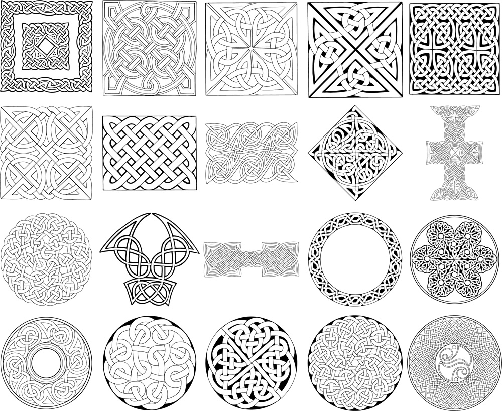 13 Celtic Knot Line Vector Images