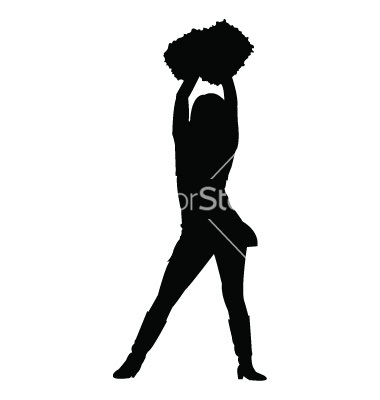 Cheerleader Silhouette Clip Art