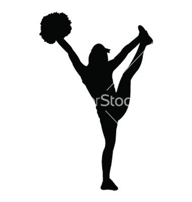 Cheerleader Silhouette Clip Art