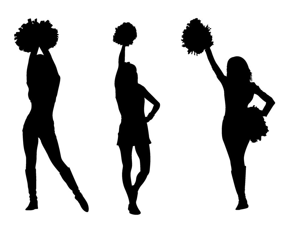 Cheerleader Silhouette Clip Art