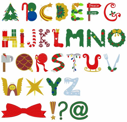 Christmas Alphabet Fonts Christmas Alphabet Fonts