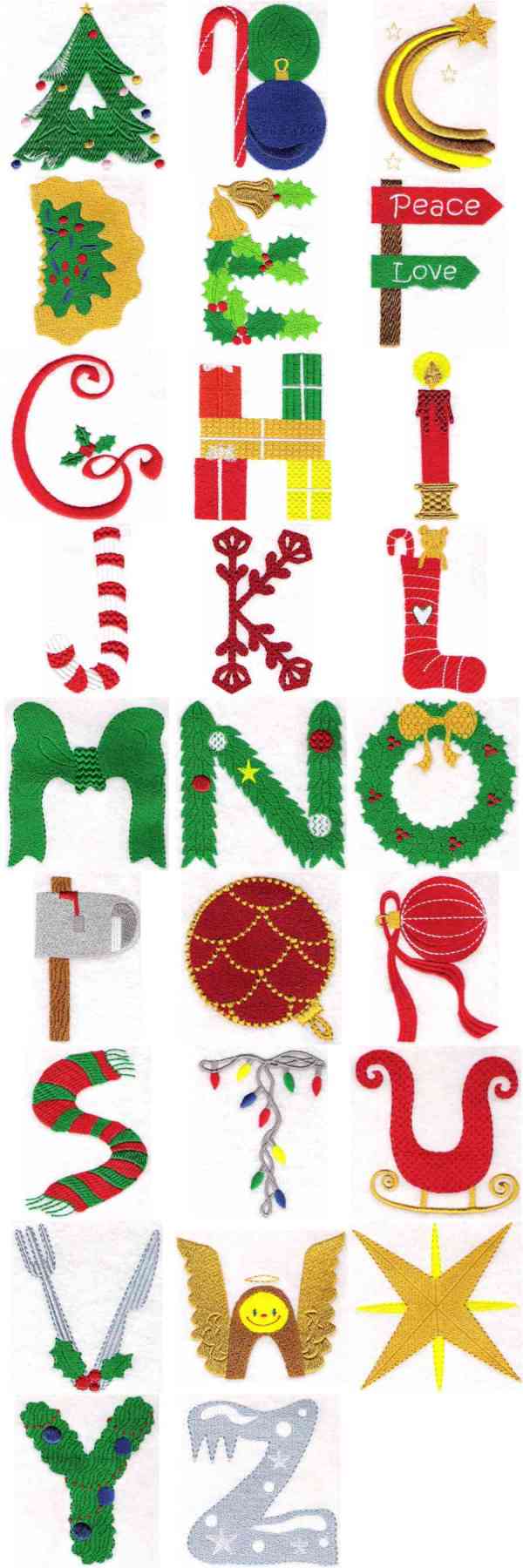 Christmas Font Embroidery Designs Christmas Font Embroidery Designs