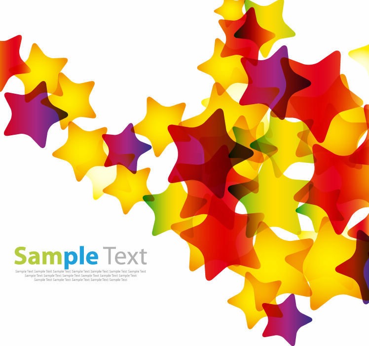 Colorful Abstract Stars Vector