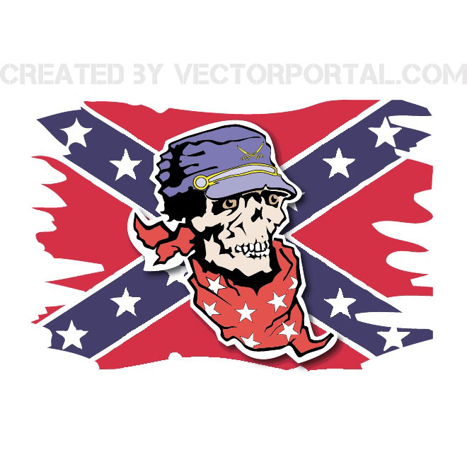 Confederate Flag Vector Clip Art Free