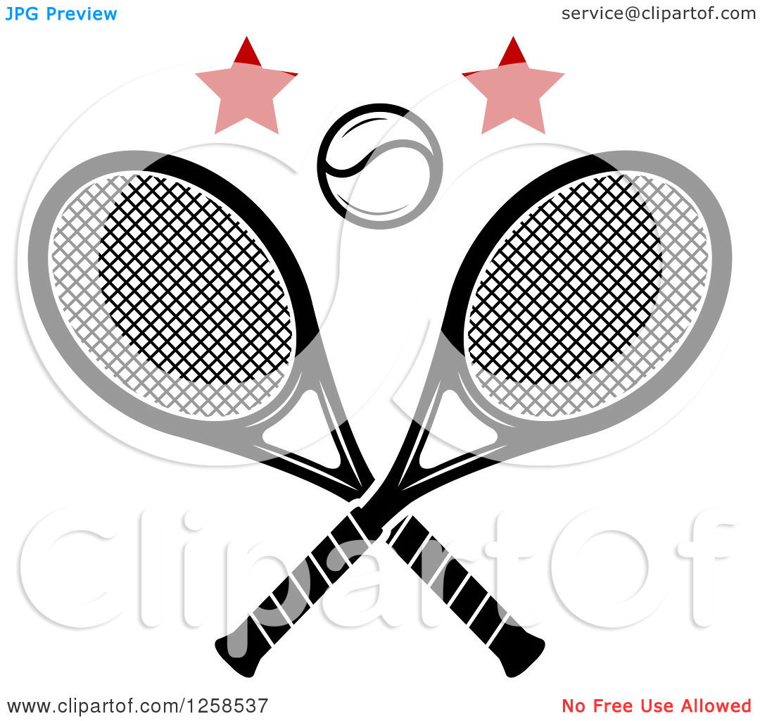 Crossed Tennis Rackets Vector