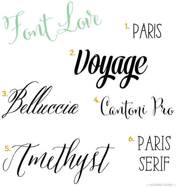 Cursive Calligraphy Fonts Love