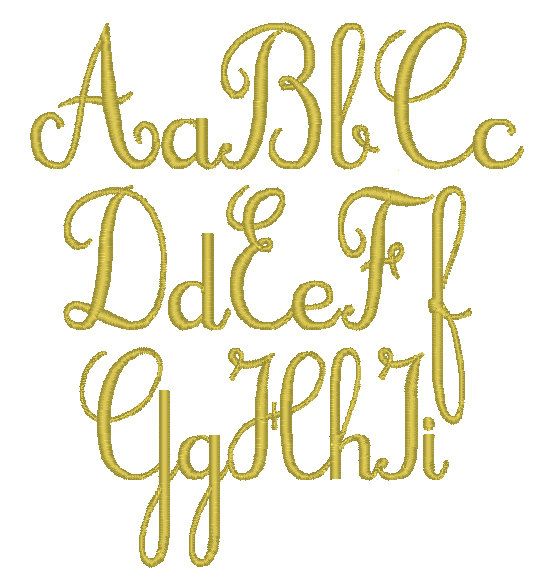 Cursive Monogram Font Machine Embroidery Cursive Monogram Font Machine Embroidery