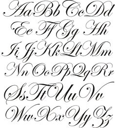 Cursive Tattoo Fonts