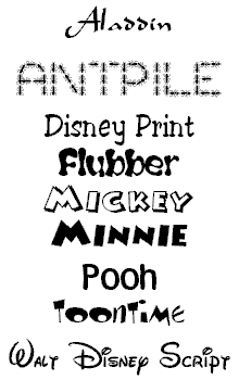 12 Disney TrueType Font Images