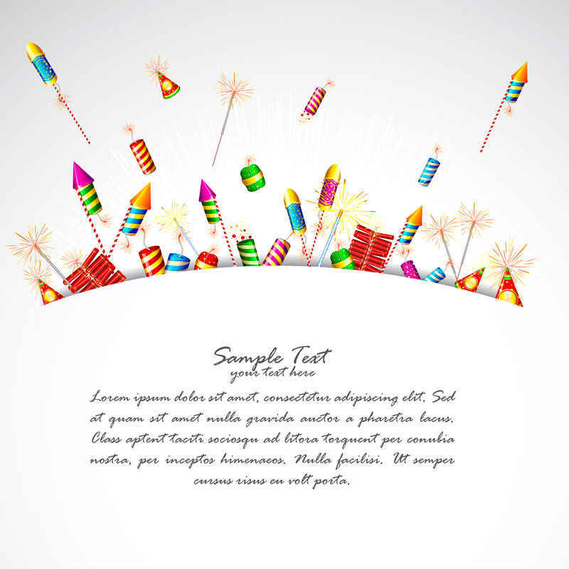 10 Festival Fireworks Vector Images