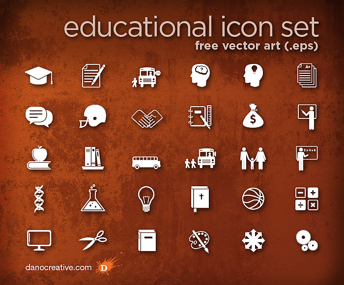 Education Icons Vector Free