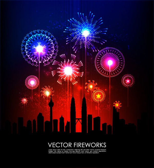 Fireworks Silhouette Vector Fireworks Silhouette Vector