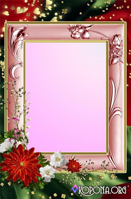 Flower Frame PSD Template