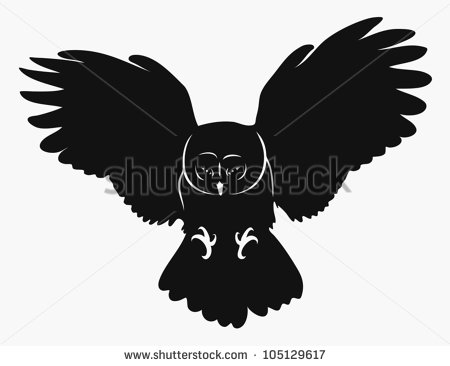 Flying Owl Silhouette