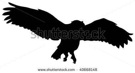 Flying Owl Silhouette