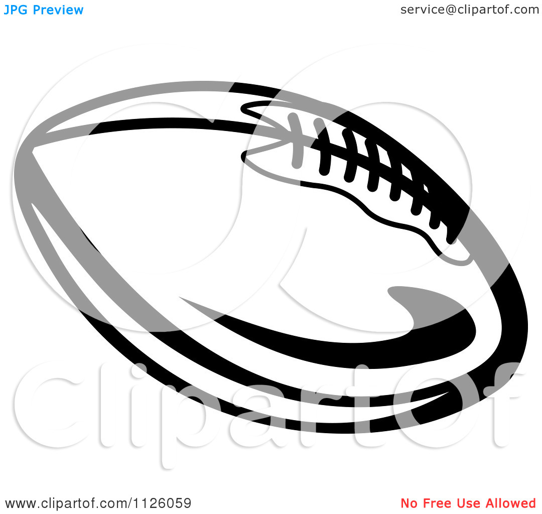 Football Clip Art Black and White