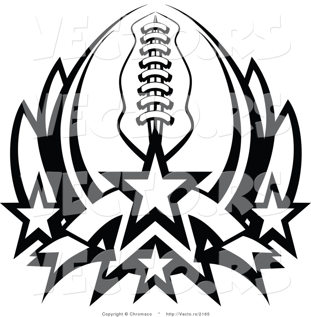 Football Clip Art Black and White