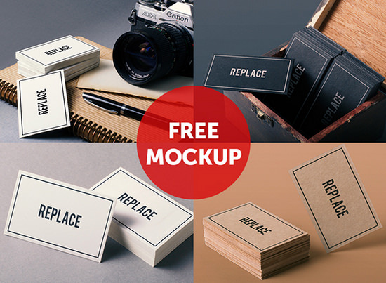 Free Business Cards Mockup PSD