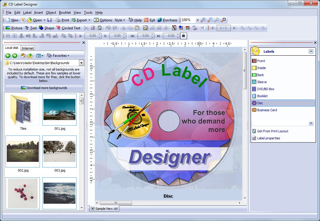 Free CD Label Design Software Free CD Label Design Software