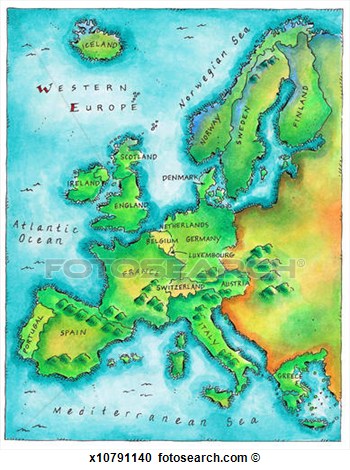 Free Map of Western Europe