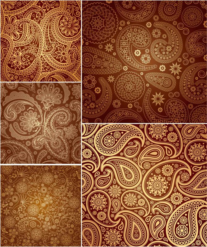 Free Paisley Vector Patterns