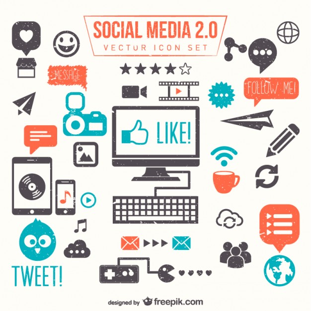 Free Social Media Icon Set Vector