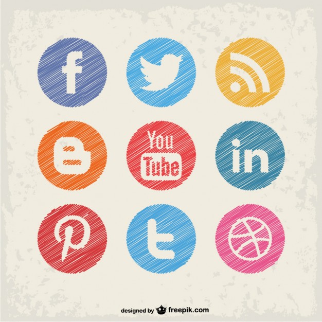 Free Vector Social Media Buttons Free Vector Social Media Buttons