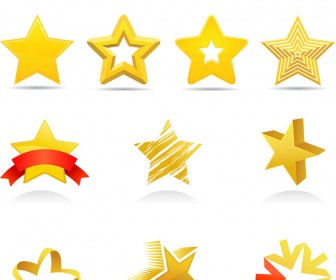 Gold Star Vector