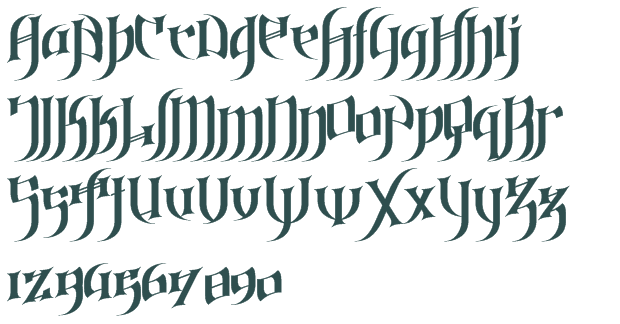 Gothic Love Letters Font Gothic Love Letters Font