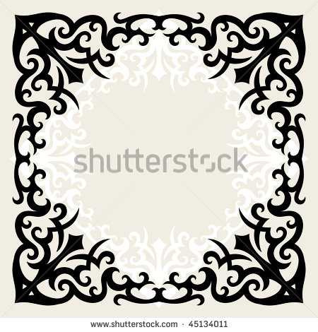 Gothic Picture Frame Border Template