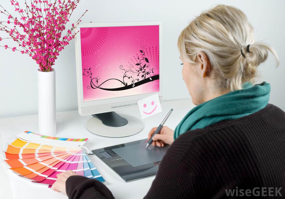 Graphic Designer On Computer
