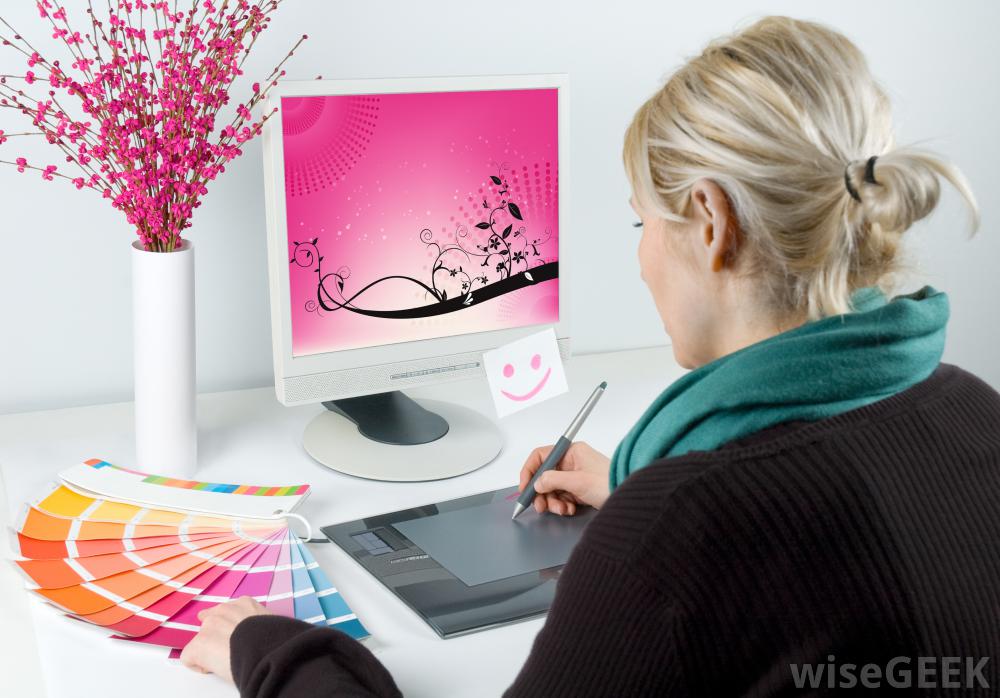 Graphic Designer On Computer Graphic Designer On Computer