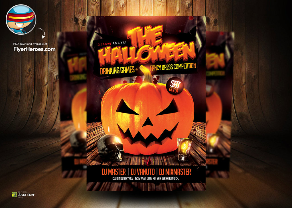 Halloween Flyer Background Templates Psd Free Download