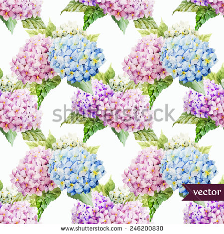 Hydrangea Vector Pattern