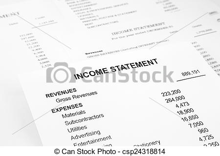 Income and Expense Statement Clip Art