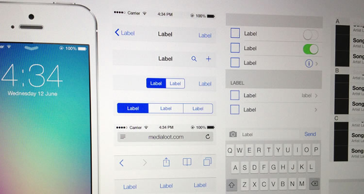 iOS 7 UI Template