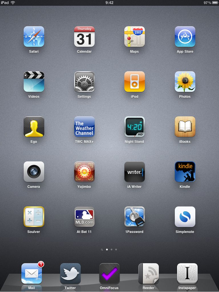 iPad Home Screen