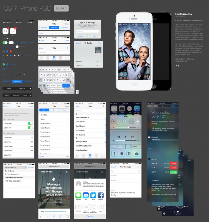iPhone GUI PSD Design Template