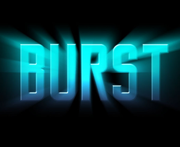 Light Burst Text Effect Photoshop