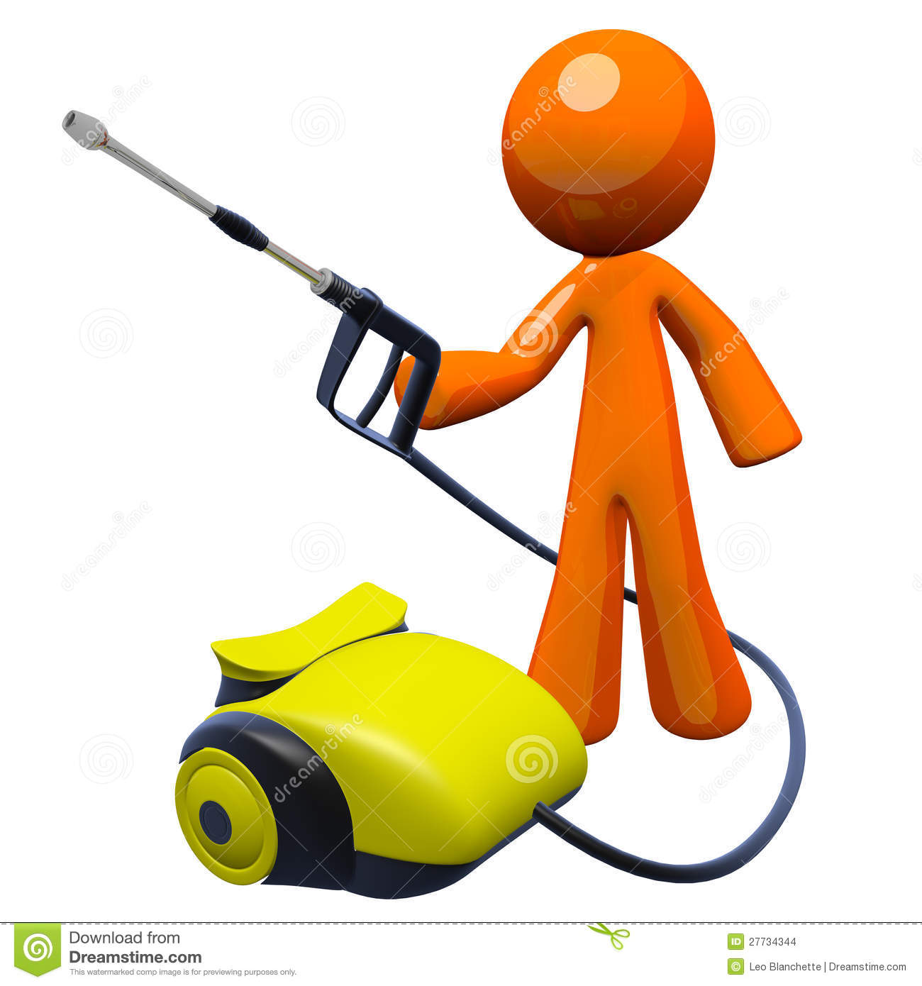 Man Pressure Washing Clip Art