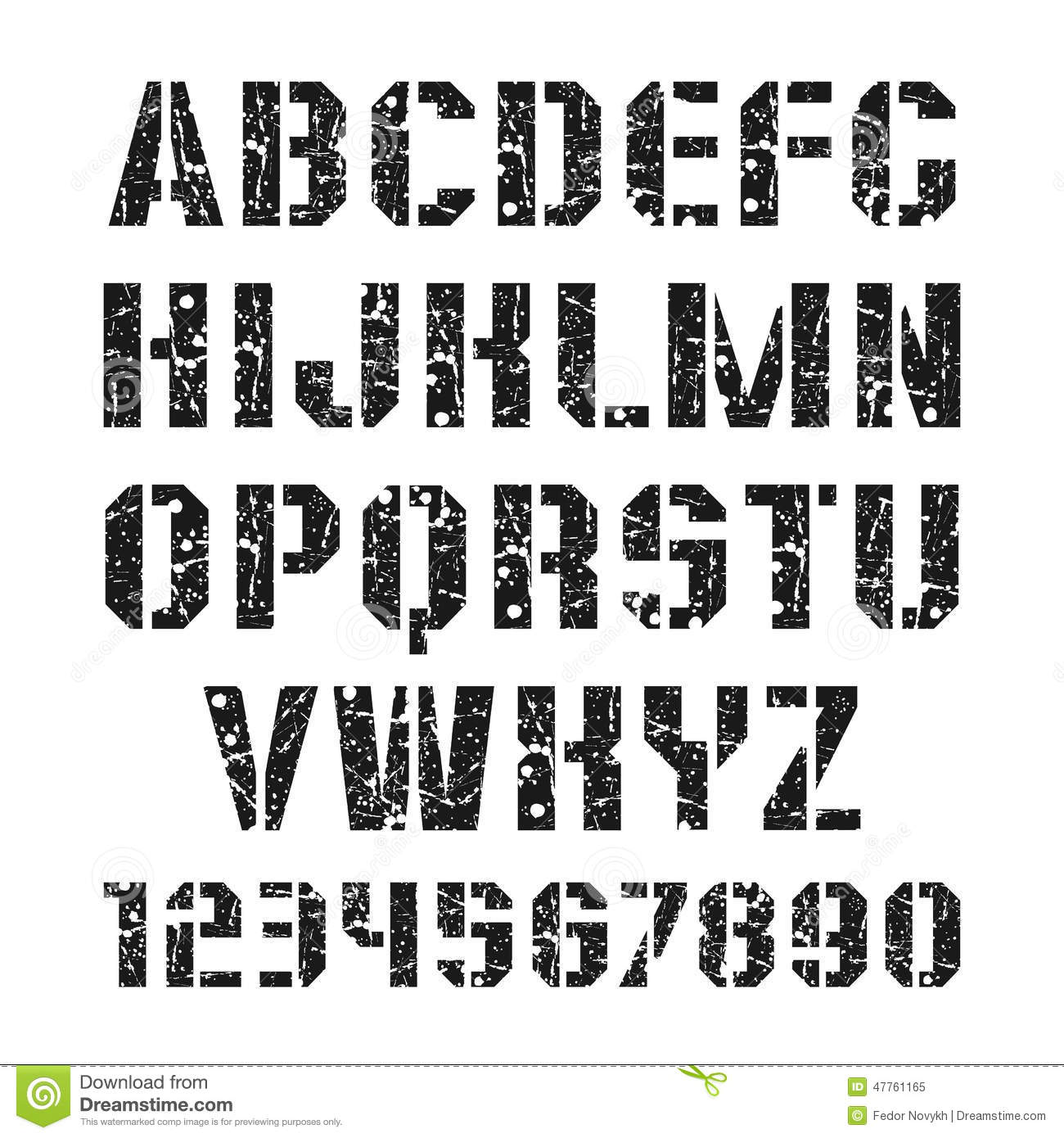 Military Font Letter Stencils