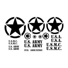 Military Jeep Star Stencil Kits