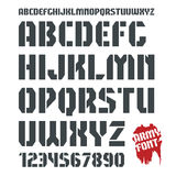 Military Number Stencil Font