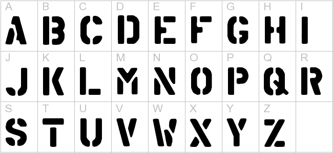 Military Style Font