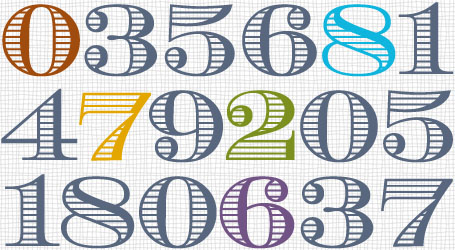 Money Number Font