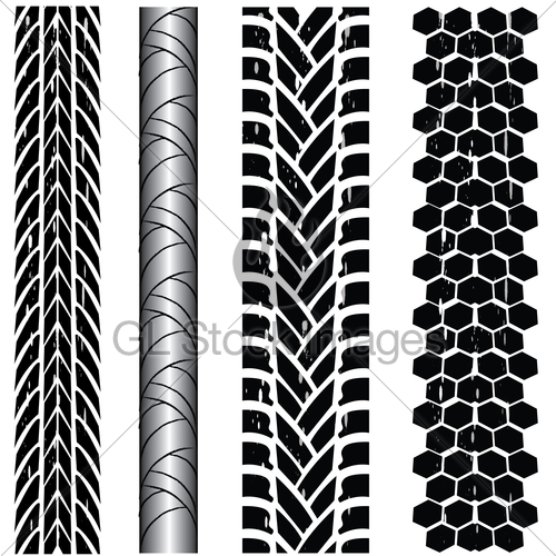 Motorcycle Tire Tracks Clip Art